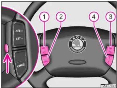 SKODA Octavia Tour (2005) - Multifunction steering wheel\* - 1