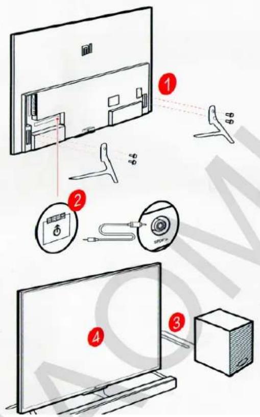Xiaomi Mi TV 2 60 - Brackets and speakers system mount - 1