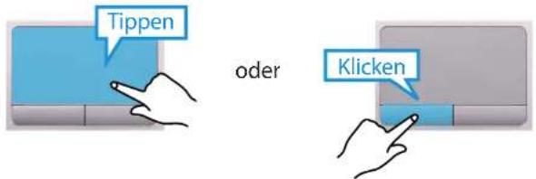Tippen oder Klicken