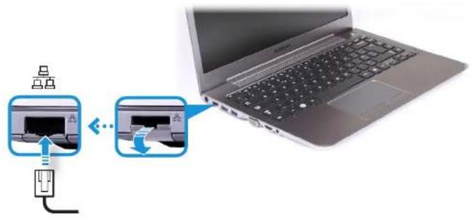 SAMSUNG ATIV NP530U3C - Herstellen einer Verbindung mit dem Kabelnetzwerk - 1
