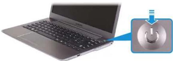 SAMSUNG ATIV NP530U3C - Einschalten des Computers - 1
