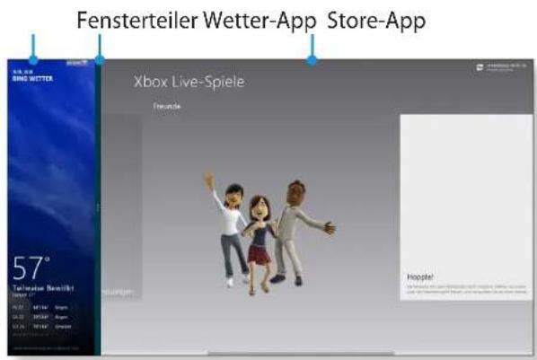 Fensterteiler Wetter-App Store-App 57° Telekom Bemilki Happitel