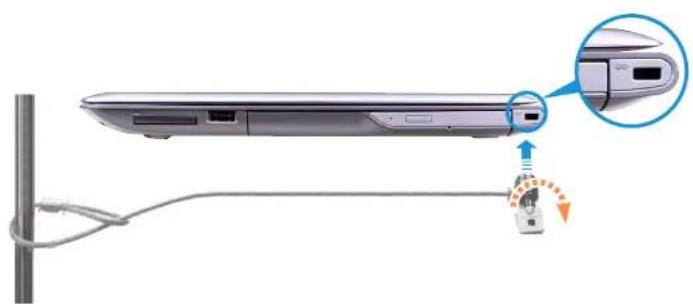 SAMSUNG ATIV NP530U3C - Verwenden des Sicherheitssteckplatzes(Optional) - 1