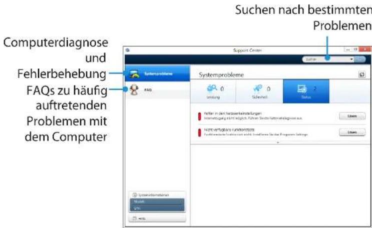 Suchen nach bestimmten Problemen Computerdiagnose und Fehlerbehebung FAQs zu häufig auftretenden Problemen mit dem Computer Support Center Systemprobleme Systemprobleme Umung Sicherheit Status Fehler in den Verkaufverkursungen Immateriologie nicht möglich. Fähren Sie die Nettoralisikologie aus Nicht verfügbare Forderinbarzüsse Forderinbarzüsse führungen nicht installieren für das Programm Selträge SystemInformationen 10 mm 70%