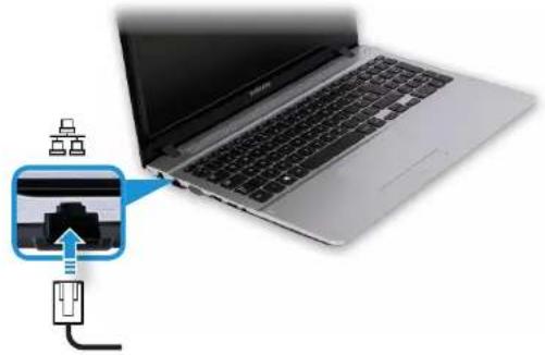 SAMSUNG ATIV NP470R5E - Herstellen einer Verbindung mit dem Kabelnetzwerk - 1