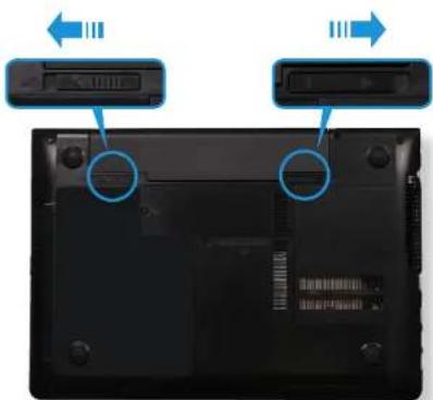 SAMSUNG 3 Series NP355E7C - Einsetzen/Entfernen des Akkus - 1