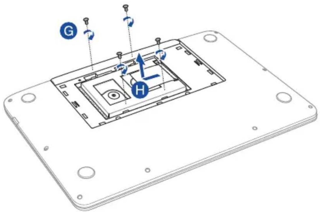 ASUS Transformer T300FA - Entfernen der Festplatte - 5