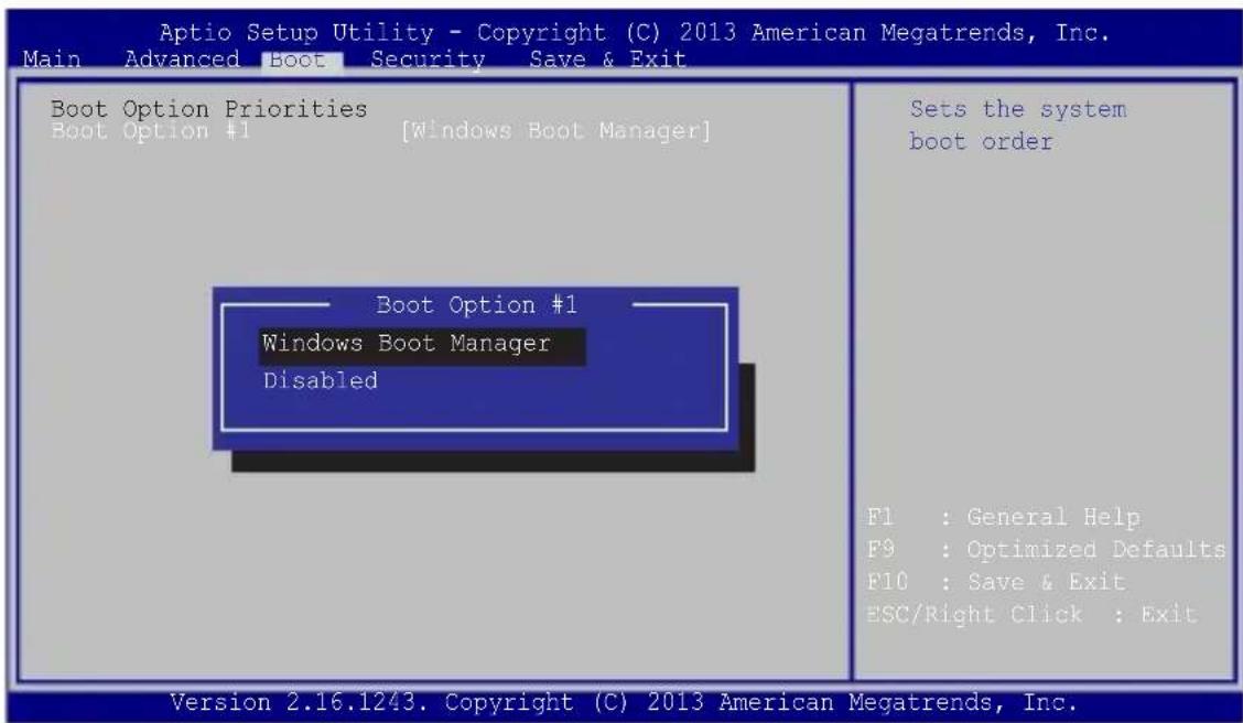 ASUS Transformer T300FA - Wählen Sie im Boot-Menü Boot Option #1. - 2