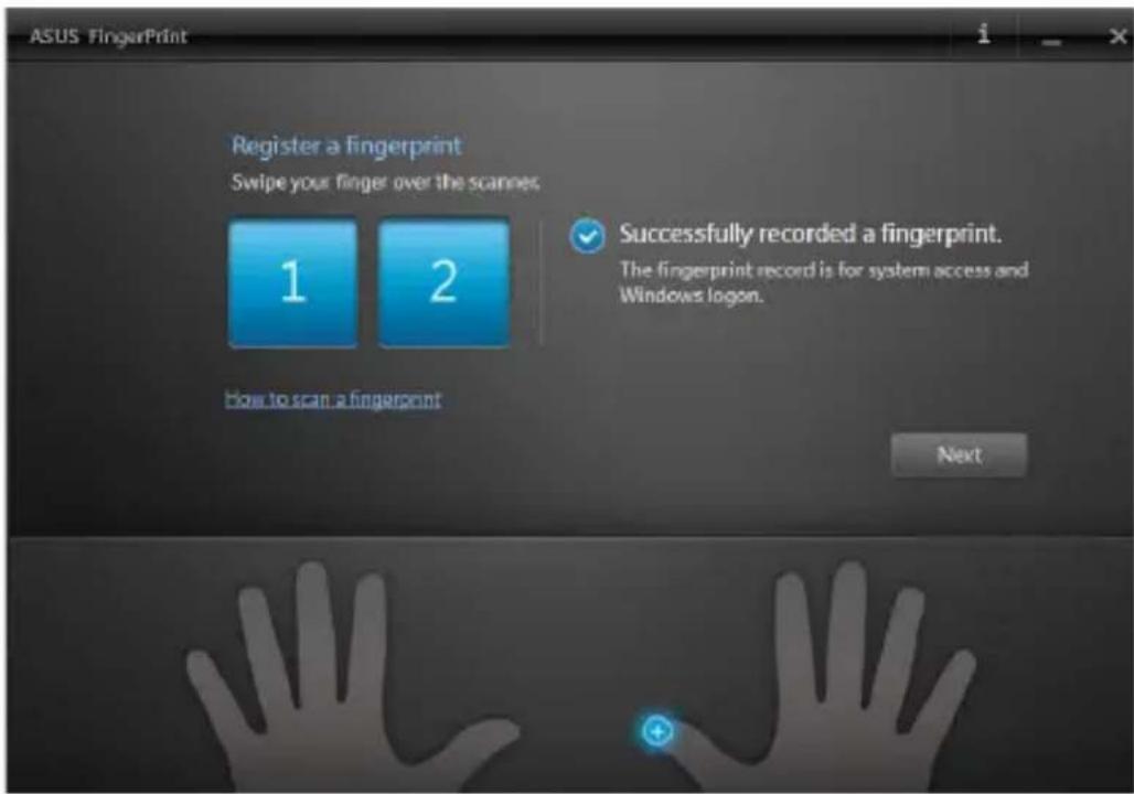 ASUS PRO B ADVANCED B451JA - ASUS FingerPrint-App verwenden - 6