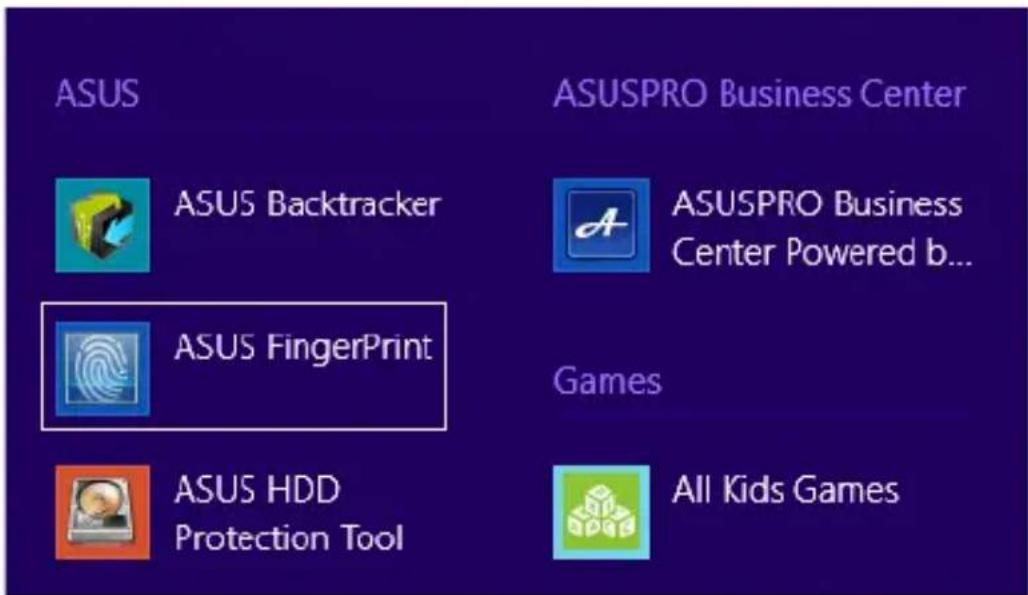 ASUS ASUS Backtracker ASUS Fingerprint ASUS HDD Protection Tool ASUSPRO Business Center ASUSPRO Business Center Powered b... Games All Kids Games
