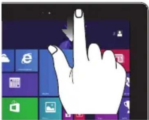 ASUS Transformer T100TAL - Vom oberen Rand streichen Mit dem Finger streichen - 1
