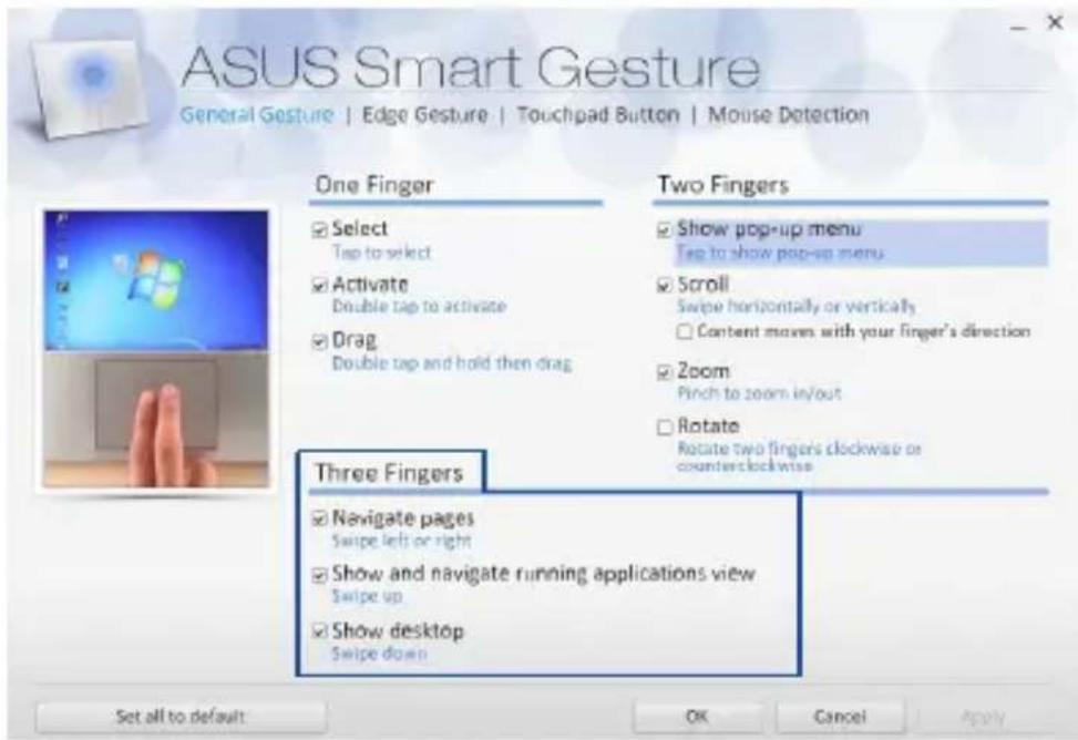 ASUS Transformer T100TAL - Dreifingergesten aktivieren - 3