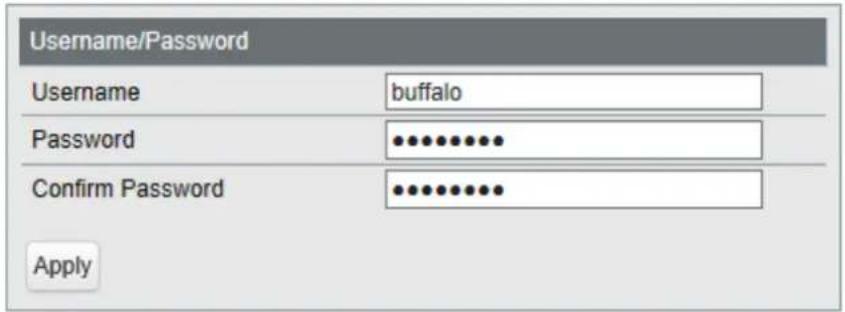 BUFFALO TeraStation 5410DN - Ändern von Benutzernamen und Kennwort - 1