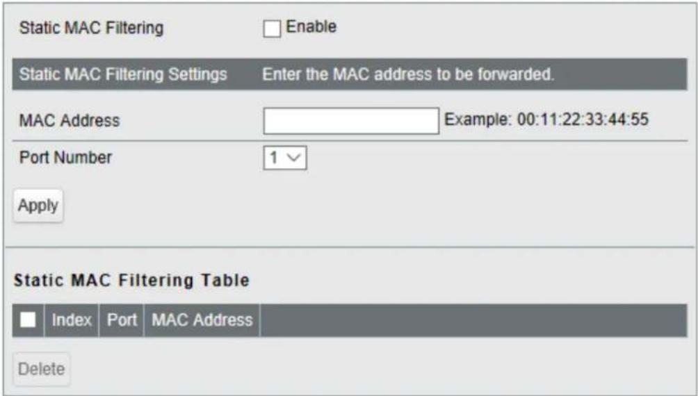 BUFFALO TeraStation 5410DN - Statische MAC-Filterung (Static MAC Filtering) - 1