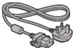 Line drawing of a cord with two plug connectors.