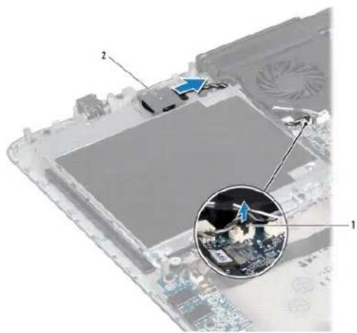 DELL XPS 15z - Entfernen der Knopfzellenbatterie - 1