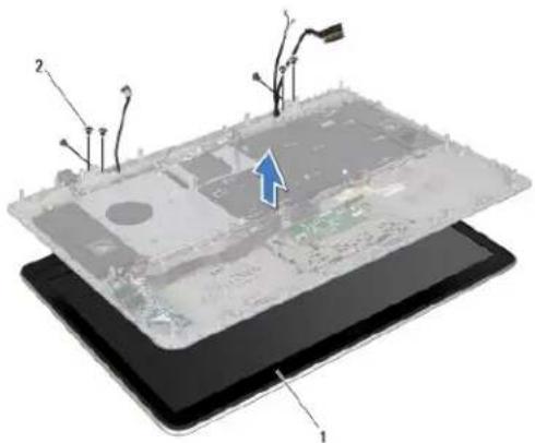 DELL XPS 15z - Entfernen der Bildschirmbaugruppe - 1