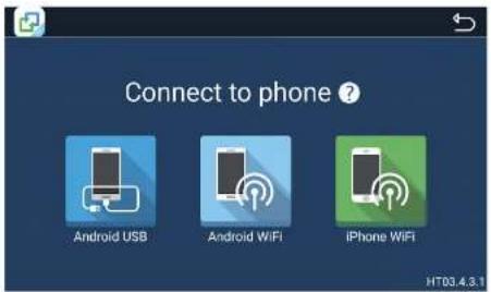Connect to phone ? Android USB Android WiFi iPhone WiFi