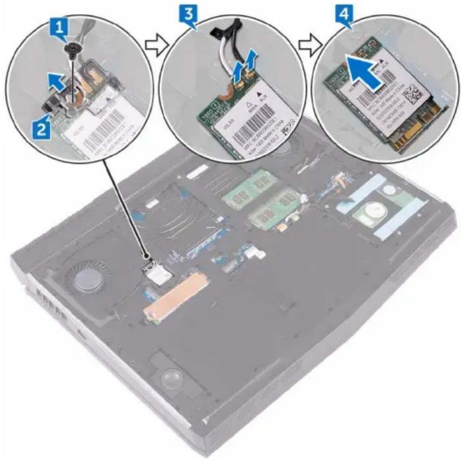 Diagram showing four steps of installing a physical component with labeled parts and annotations in Chinese.