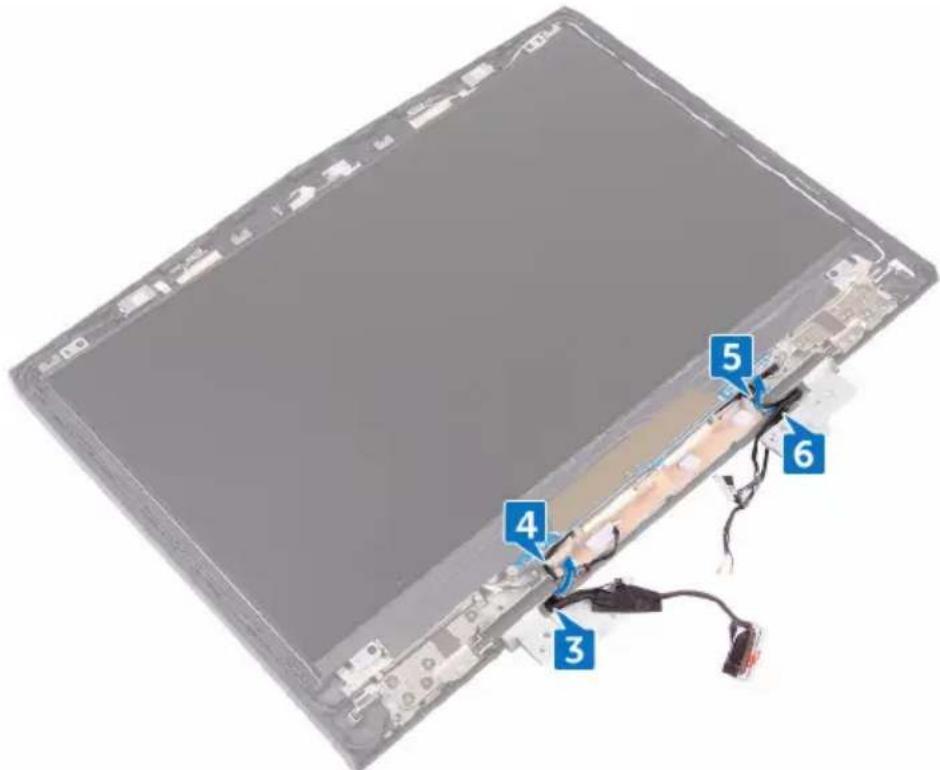 Labeled diagram of an electronic device showing internal components and cable connections