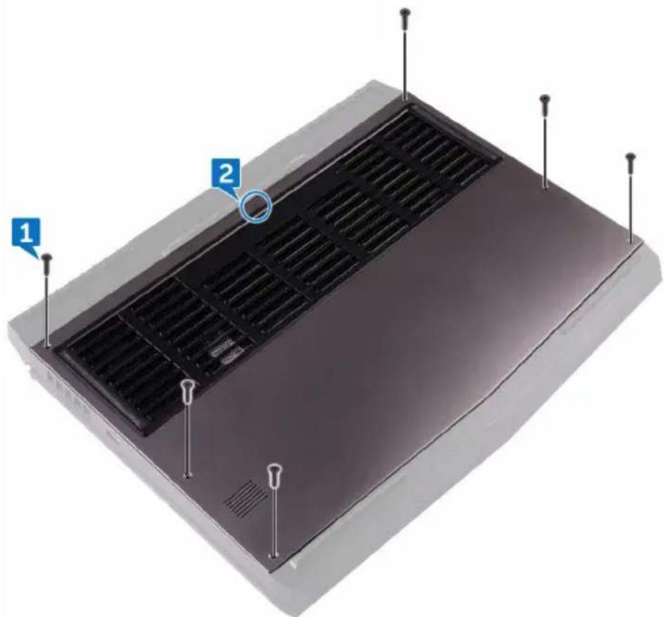 Diagram of a roof drain with labeled components, showing ventilation slots and mounting points