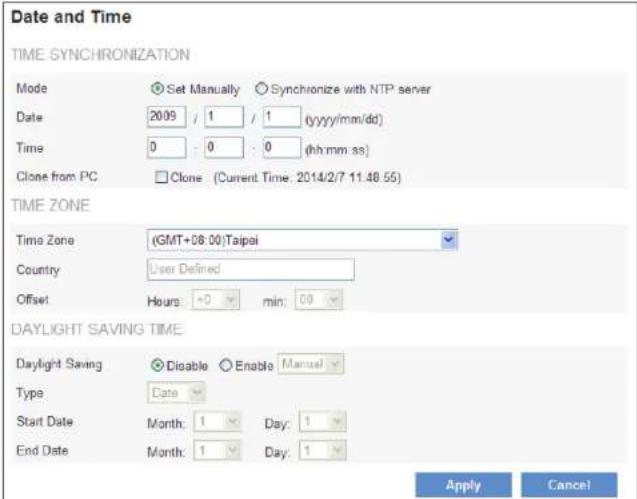 LINKSYS LCAM0336OD - Date and Time - 1