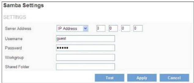 LINKSYS LCAM0336OD - Samba Settings - 1