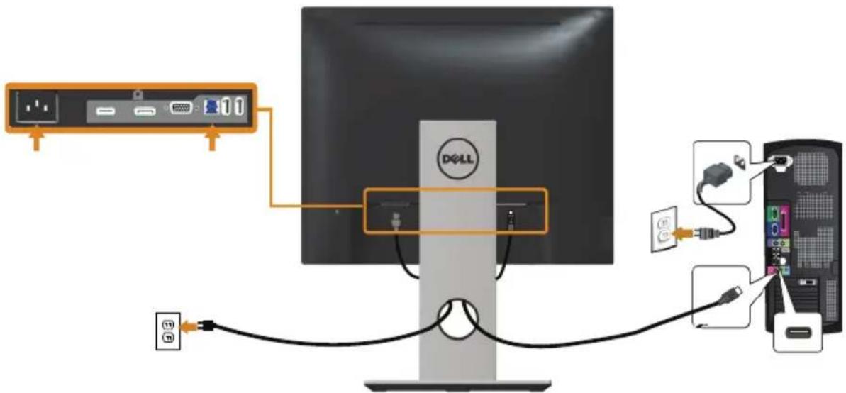 DELL 3TXHF - Das USB 3.0-Kabel anschließen - 1