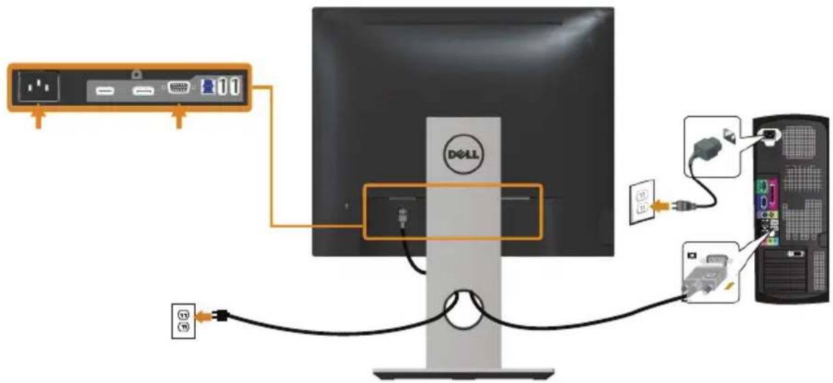 DELL 3TXHF - Mit VGA-Kabel verbinden - 1