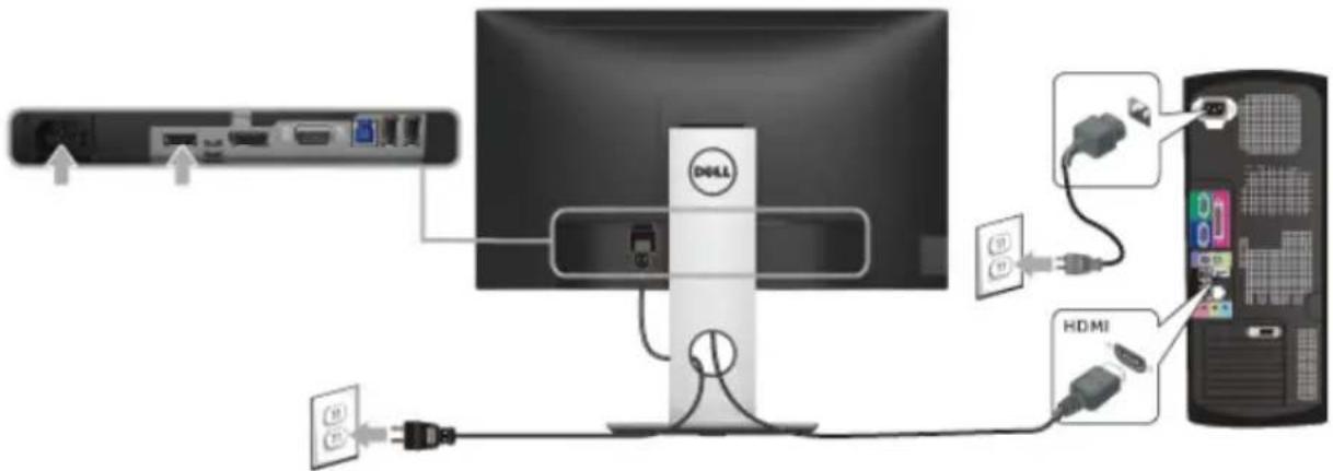 DELL JVN9F - HDMI-Kabel anschließen (optional) - 1