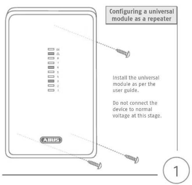 ABUS FUMO50025 - Configuring a universal module as a repeater - 2