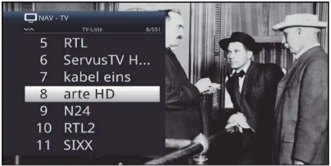 NAV - TV 5 RTL 6 ServusTV H... 7 kabel eins 8 arte HD 9 N24 10 RTL2 11 SIXX