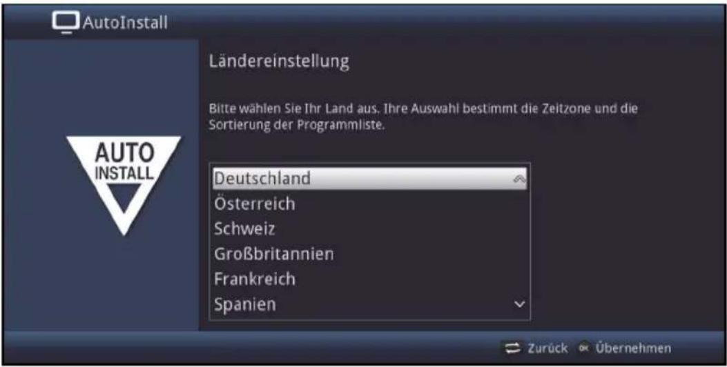 AutoInstall Ländereinstellung Bitte wählen Sie Ihr Land aus. Ihre Auswahl bestimmt die Zeitzone und die Sortierung der Programmliste. Deutschland Österreich Schweiz Großbritannien Frankreich Spanien Zurück Übernehmen