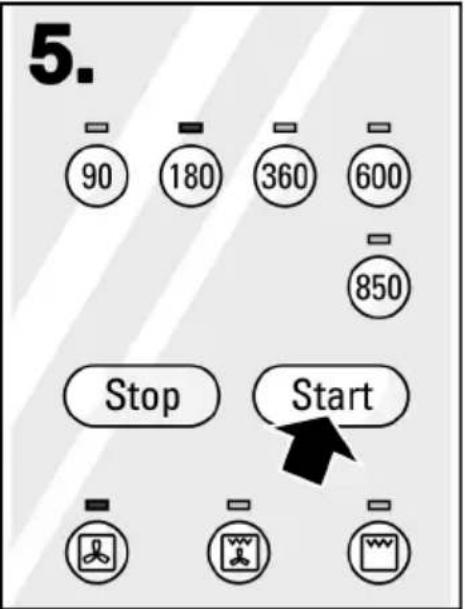 5. 90 180 360 600 850 Stop Start