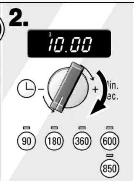 2. 3 10.00 + min. dec. 90 180 360 600 850
