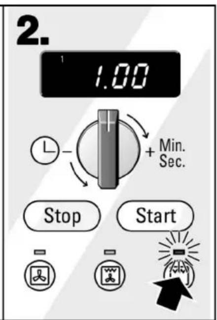 2. 1.00 + Min. Sec. Clock Stop Start