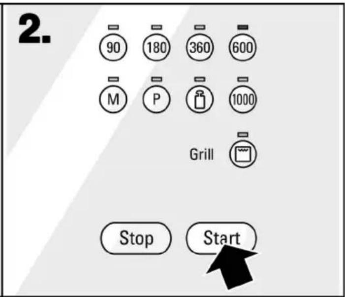 2. 90 180 360 600 M P 1000 Grill Stop Start