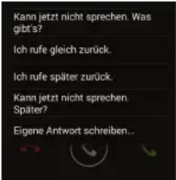 Kann jetzt nicht sprechen. Was gibt's? Ich rufe gleich zurück. Ich rufe später zurück. Kann jetzt nicht sprechen. Später? Eigene Antwort schreiben...