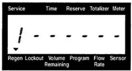 Service Time Reserve Totalizer Meter Regen Lockout Volume Program Flow Sensor Remaining Remaining Rate