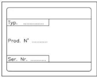 Typ. ...... Prod. N' ...... Ser. Nr. ......