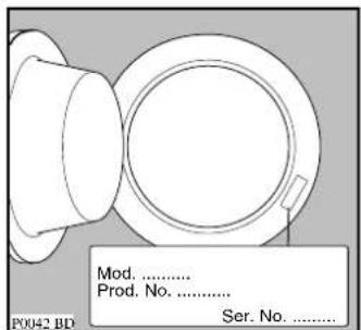 Mod. ...... Prod. No. ...... Ser. No. ...... P0042 BD