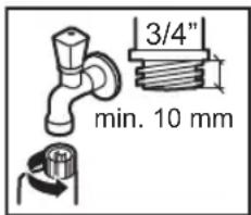 3/4" min. 10 mm