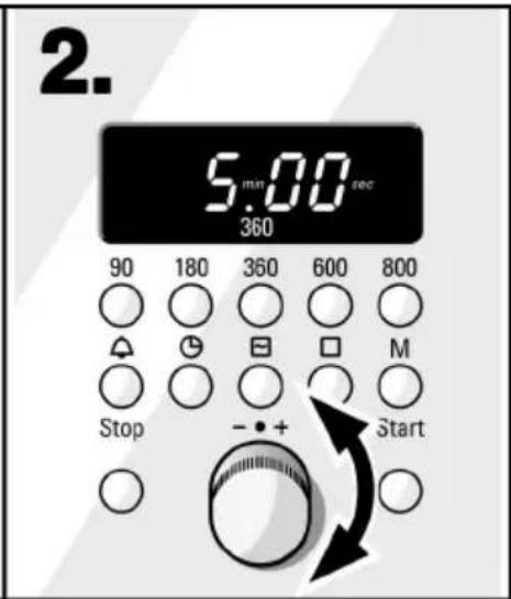 2. 5.00 sec 360 90 180 360 600 800 Stop - + Start