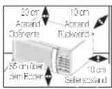 SAMSUNG MW76V - AUFSTELLEN DES MIKROWELLENHERDS - 1