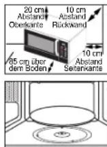 SAMSUNG GE89M - Aufstellen des Mikrowellenherds - 1