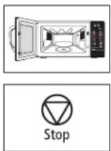 SAMSUNG GE89M - Beenden/Unterbrechen der Zubereitung - 1