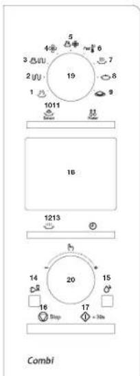 19 5 4 3 2 1 1011 16 1213 20 14 15 16 17 + 30s Combi