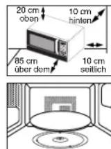 SAMSUNG CE109MST - Aufstellen des Mikrowellenherds - 1