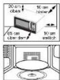 SAMSUNG CE109MTST - Aufstellen des Mikrowellenherds - 1