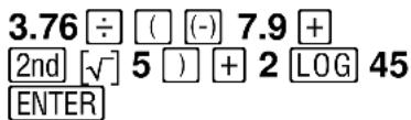 TEXAS INSTRUMENTS TI-80 - Eingabe von Ausdrücken - 2